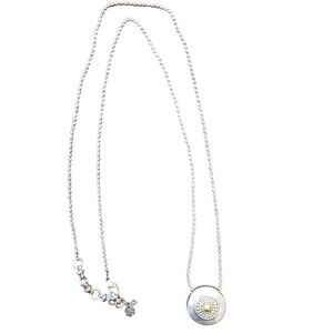 Lucky Brand Silver‎ Pendant Necklace with Accent Charm Lucky Clover Clasp